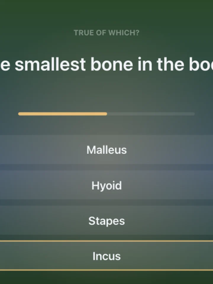Body Facts — a trivia game, captured from play