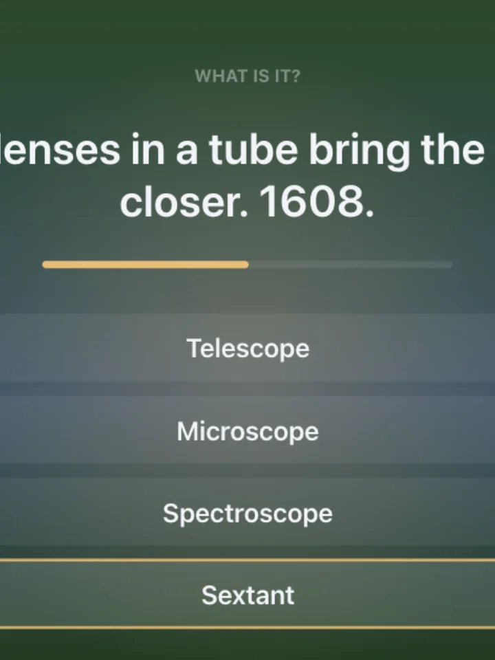 Great Inventions — a trivia game, captured from play