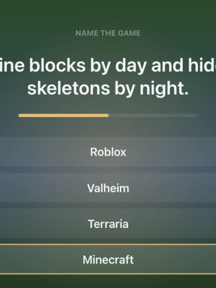 Guess the Game — a trivia game, captured from play