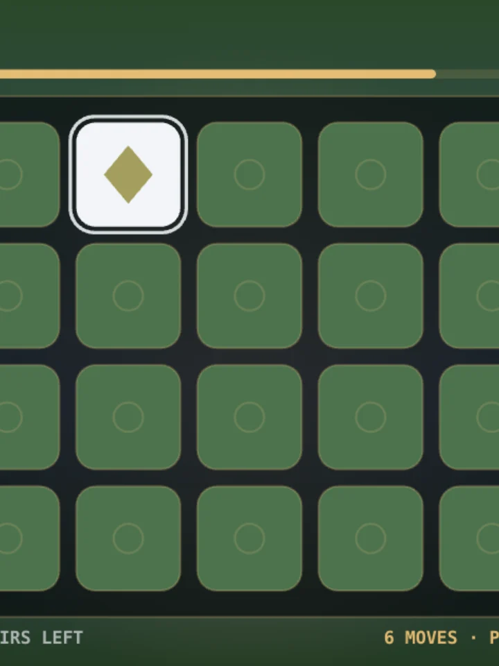 Memory Speedrun — a puzzle game, captured from play