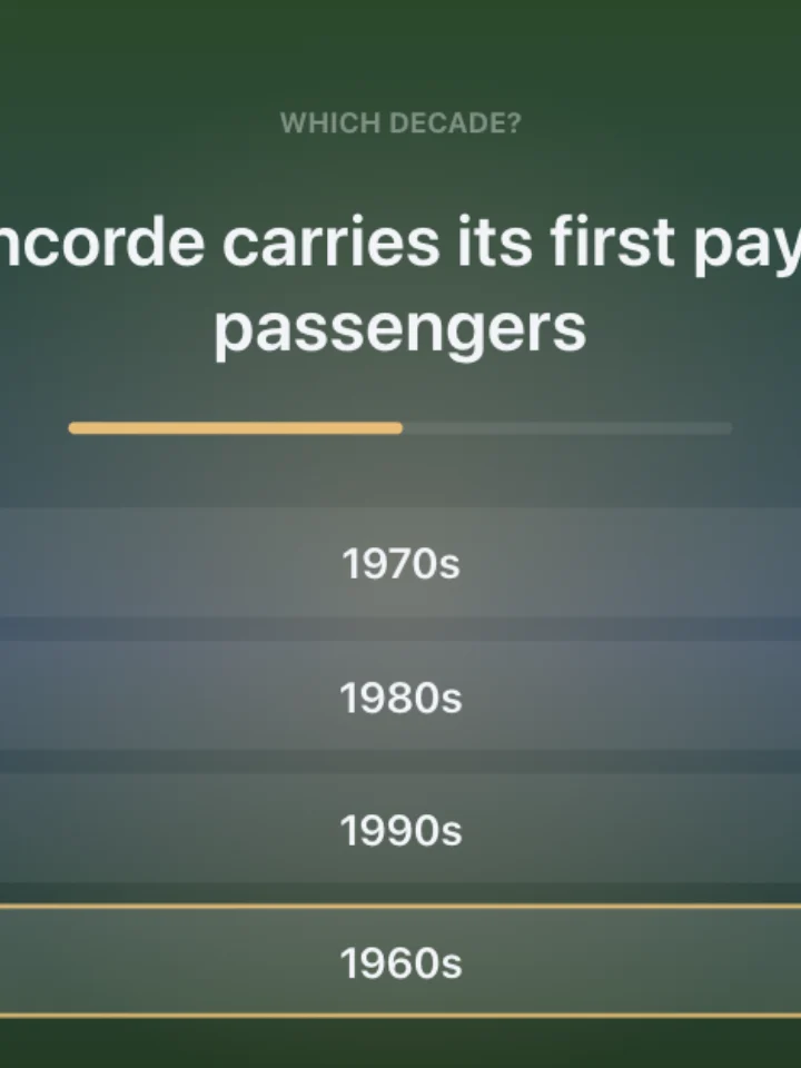 Which Decade? — a trivia game, captured from play